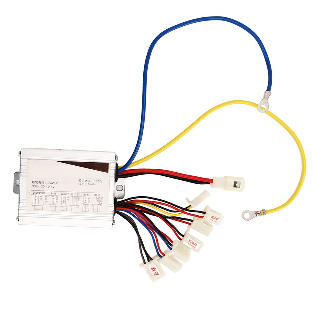 24V 350W Two Speed Controller Electric Door Lock Throttle Handle Charging Port Aviation Head Kit Electric Bike Conversion Kit