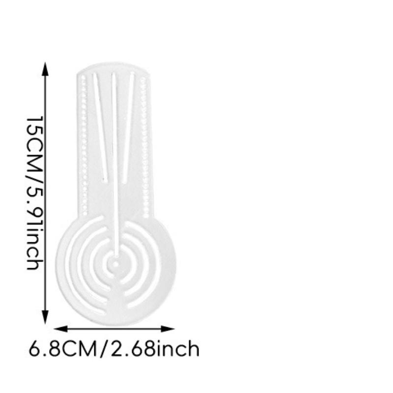 

1 шт. Инструмент для рисования круга, дуги, прямой линии, Многофункциональная линейка для рисования мандалы, Безопасный материал, Портативный, Компактный