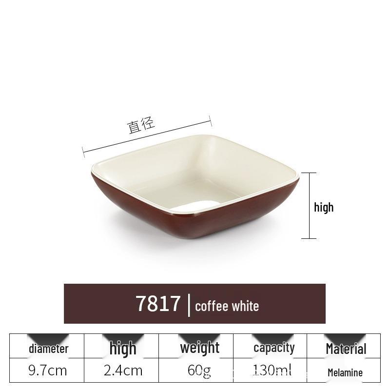 Белая меламиновая имитация фарфора - Маленькое блюдце для закусок и приправ для KTV и фаст-фуда