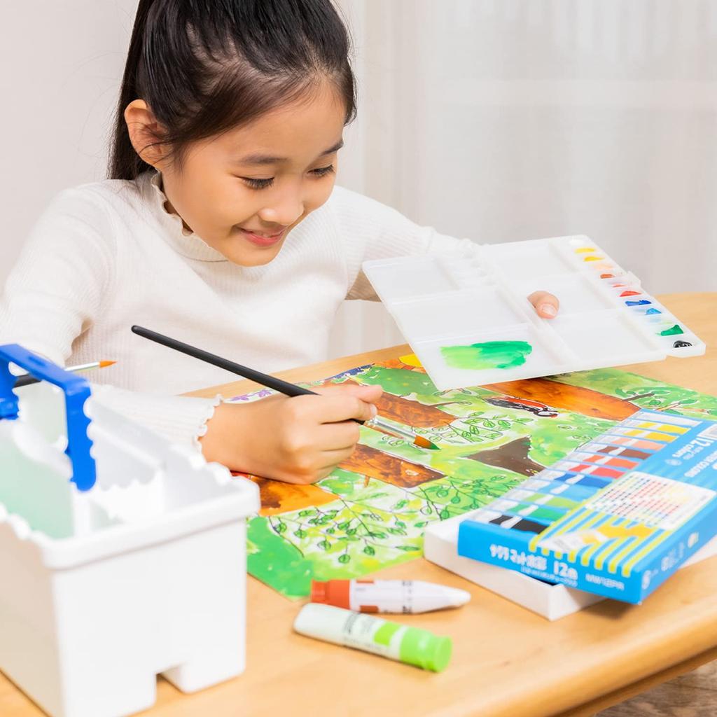 Sakura Crepas paint 3 colors 4 pieces set red blue white 2 pieces MW4B +