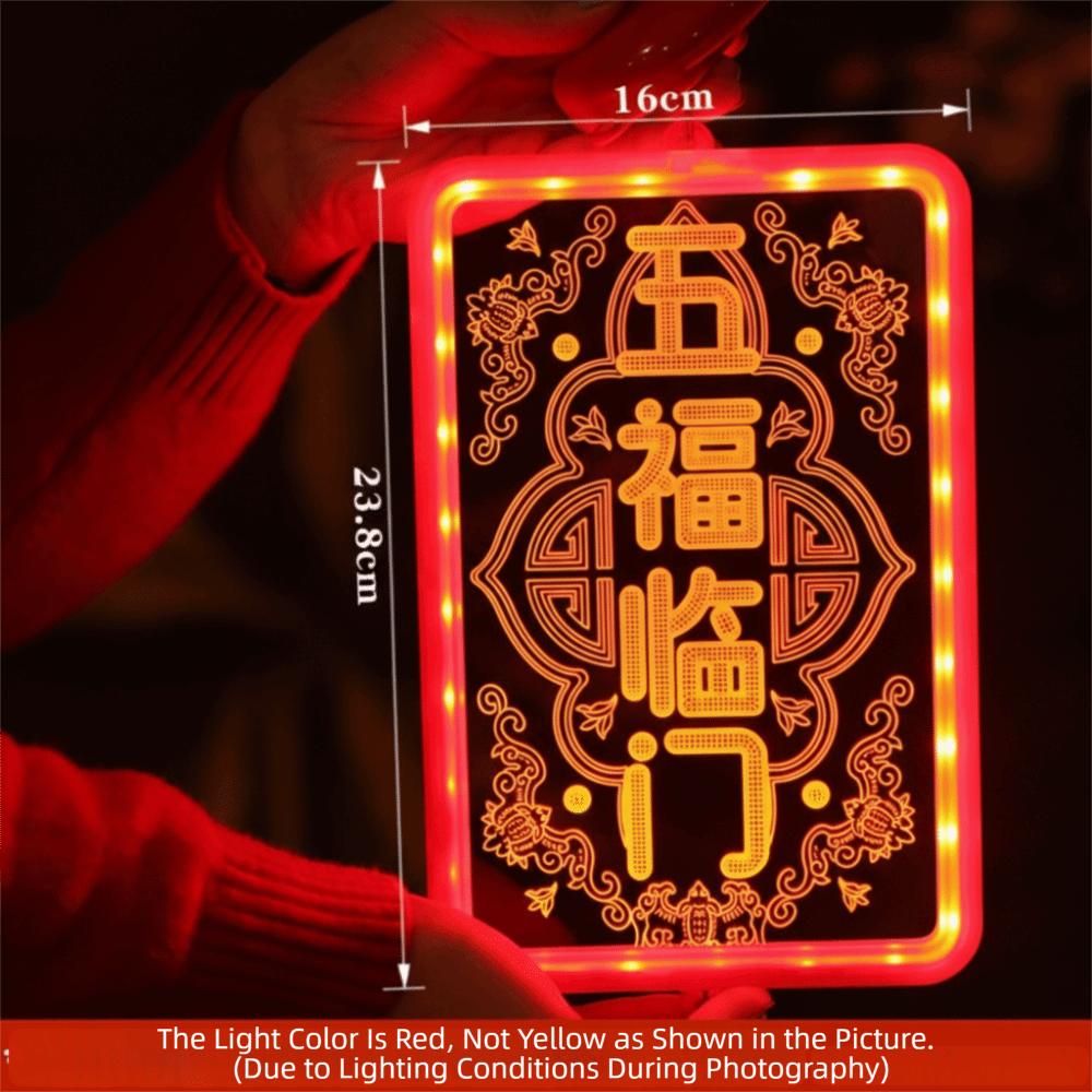Fashion Acrylic New Year Lantern With Tassel Good Luck Hanging Lights Red Red Hanging Lanterns Chinese New Year
