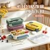 Microwave-Safe Leakproof Bento Box With 4 Compartment Design Students Office Workers PP Material Lunch Container