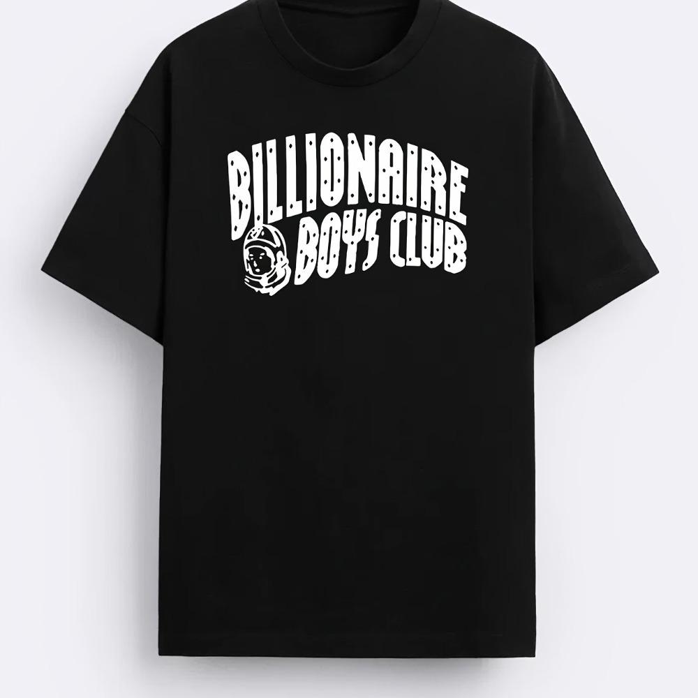 

Men s Trendy BILIONAIRE Print Short Sleeve T-Shirt Casual Round NeckMachine Washable Leisure Style Conventional Version 4XL