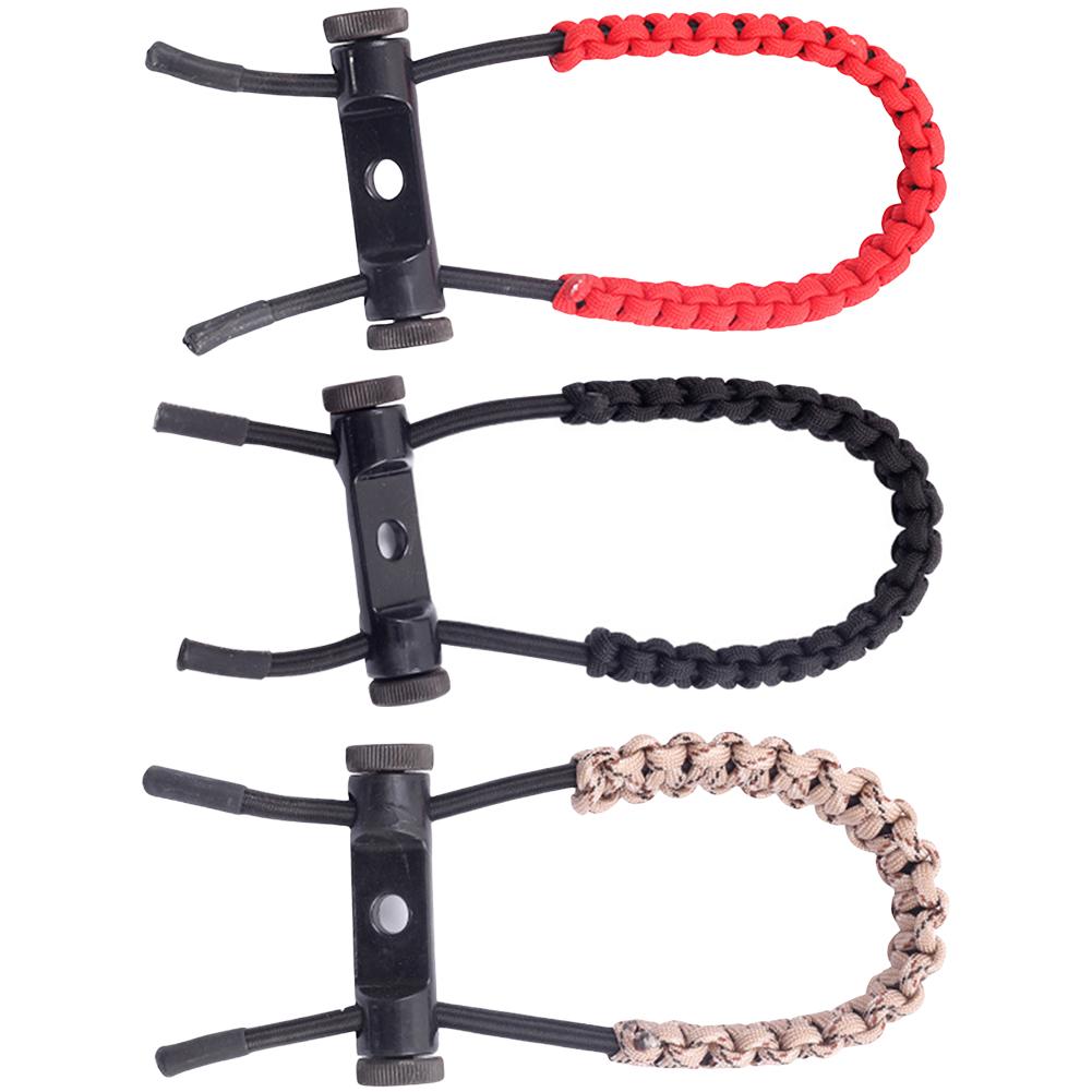 Braided Bow Sling Strap Bow Wrist Sling Adjustable Woven Rope Wrist Sling Multi‑Functional for Compound Recurve Bow