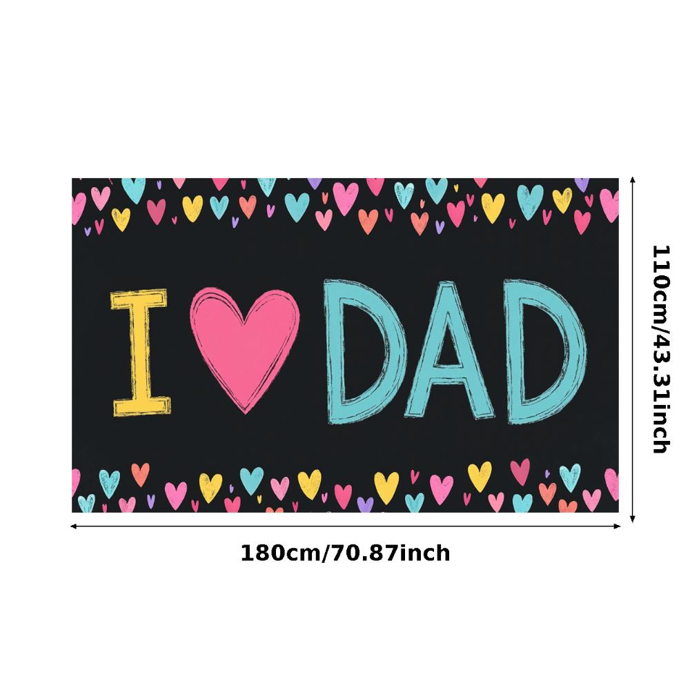 Colorful Hearts Father's Day Banner Decorative Pattern Father's Day Decoration Vibrant Colors Heart Design Heart Design Banner