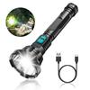High Strong Power Led Flashlights USB Rechargeable 90000ml Tactical Light Emergency 18650 Built-in Battery Camping Torch
