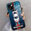 Racing M-Martini-ES Handyhülle Für IPhone 17 Pro Max 16 15 14 Pro Max 13 11 X Xs Xr 8 7Plus Glasabdeckung