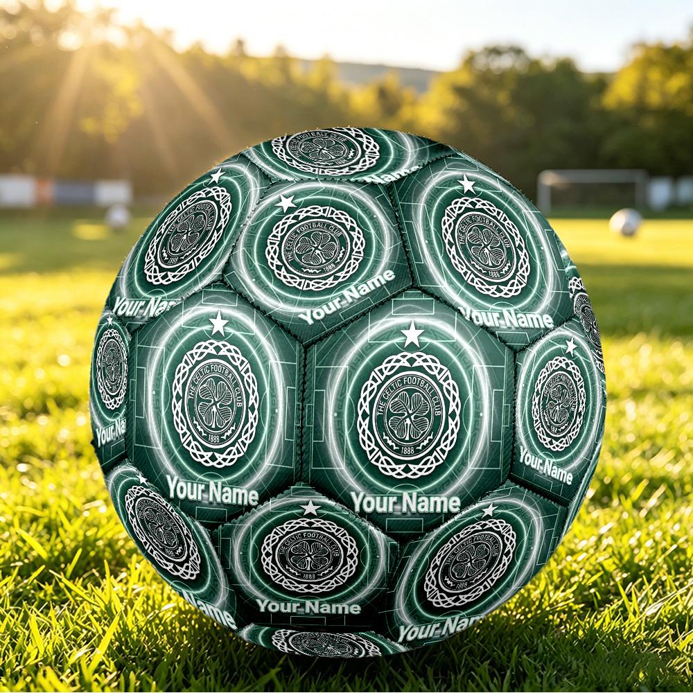 Personalized Size 5 Football Celtic FC Pattern Outdoor Game Sports Ball Gift