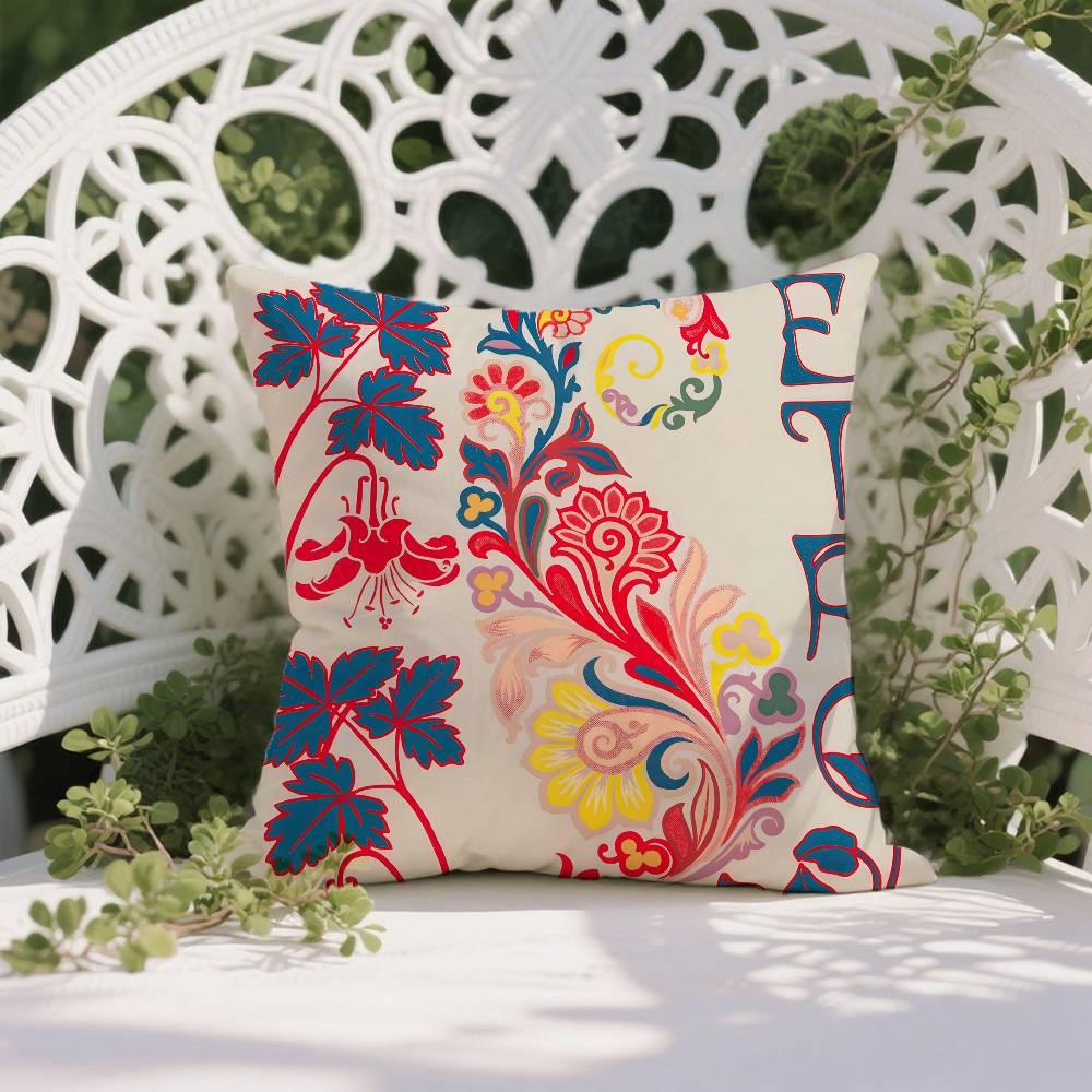 Wzór kwiatowy z orzecha nerkowca Naturalne Etro-A Antyroztoczowy poszewka na poduszkę Niewidoczny zamek Jedwabisty krótki plusz Pokrowiec na poduszkę sofy