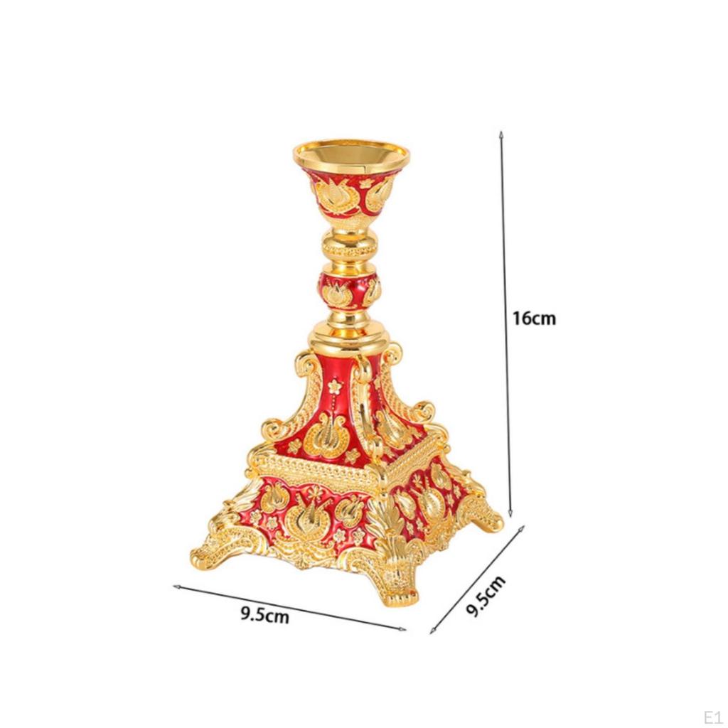 Candlestick Holder Ornate Candle with Feet Decorative for Tabletop, Weddings, Living Room