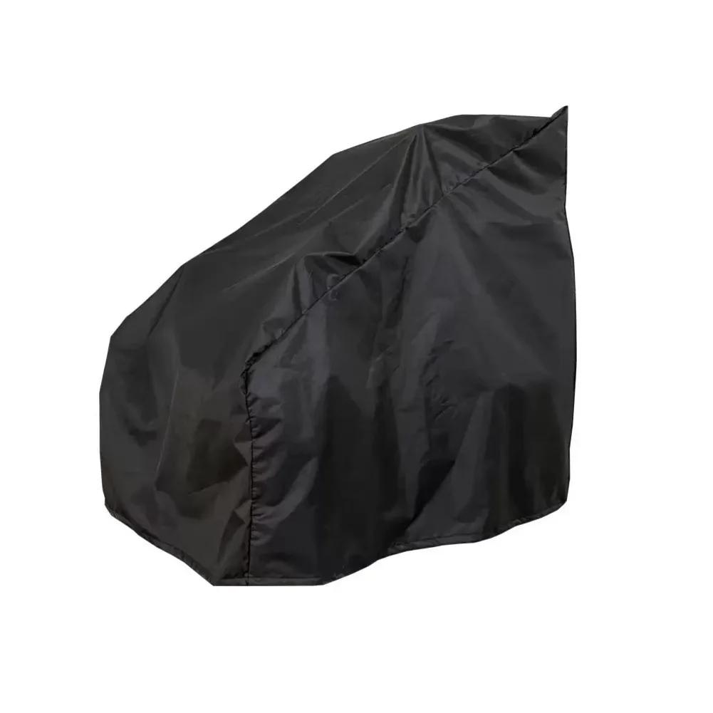

All Season Waterproof Electric Wheelchair Cover with Side Zipper and Drawstring 210D Oxford for Size 100 75 100cm чорний