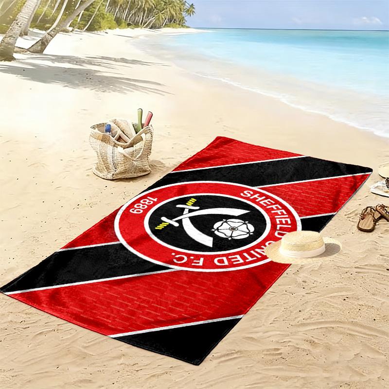 Sheffield United F.C Print Beach Towel, Large Soft Quick Dry Towel for Beach Camping Swimming