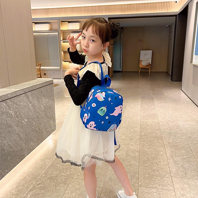 Kindergarten Small And Medium Class Baby Schoolbag Cartoon Cute Pony Boys And Girls Backpack Foreign Style Printing Children'S Backpack