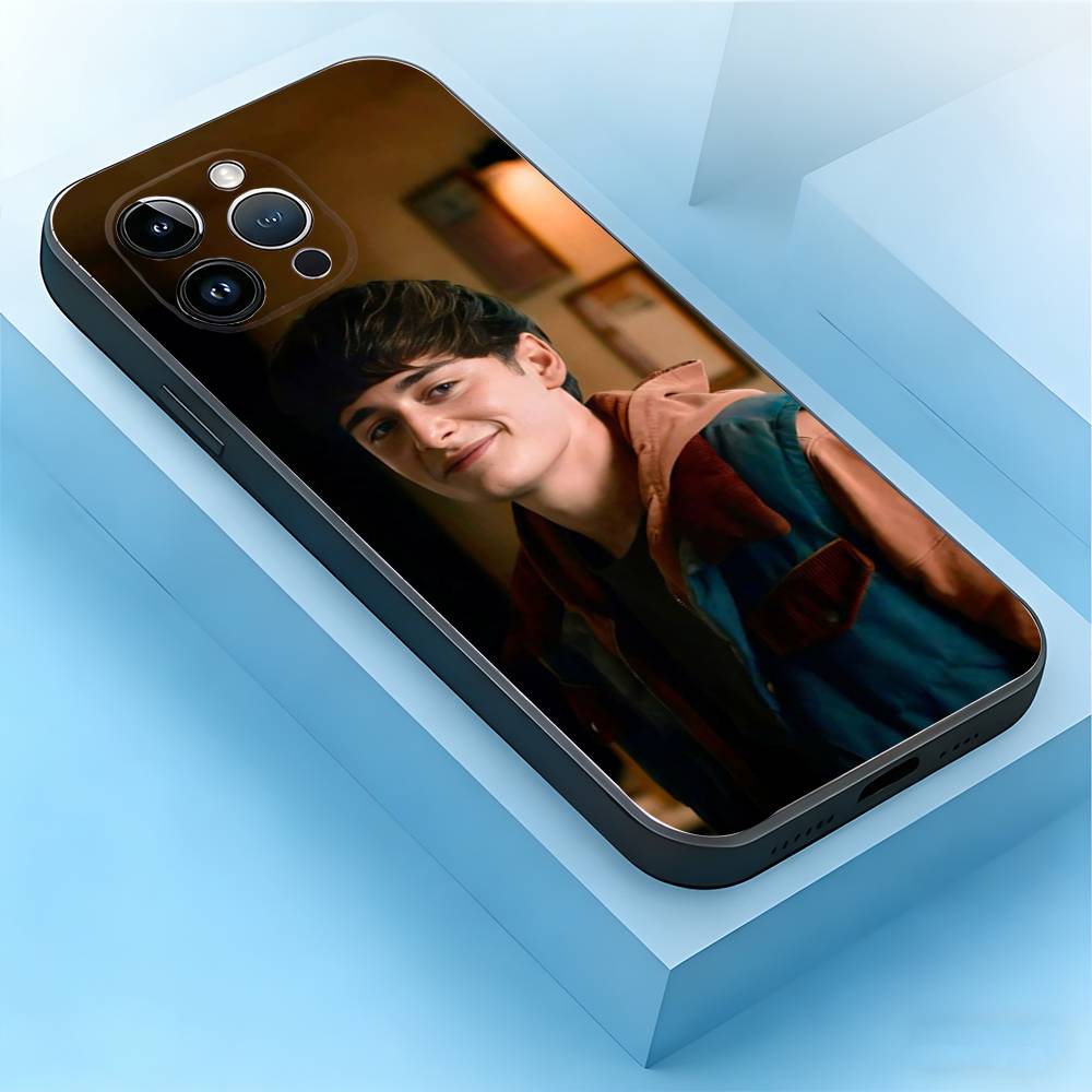 Noah Schnapp Stranger Phone Case For iPhone 17,16,15,14,13,12,11,Air,XR,Pro,Max,Plus,mini,SE Silicone Black Cover