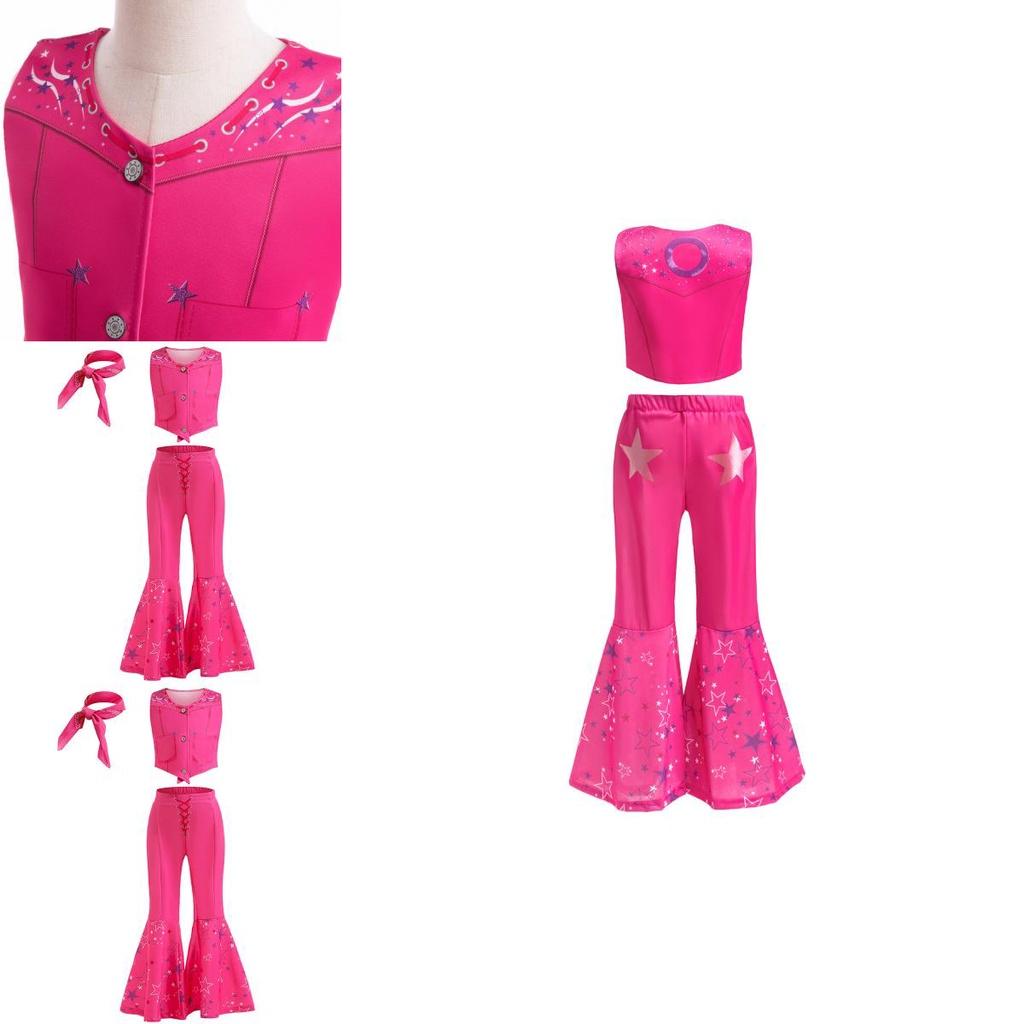Barbie Inspired Cosplay Outfit For Kids Princess Dress With Tight Pants Suitable For Performances