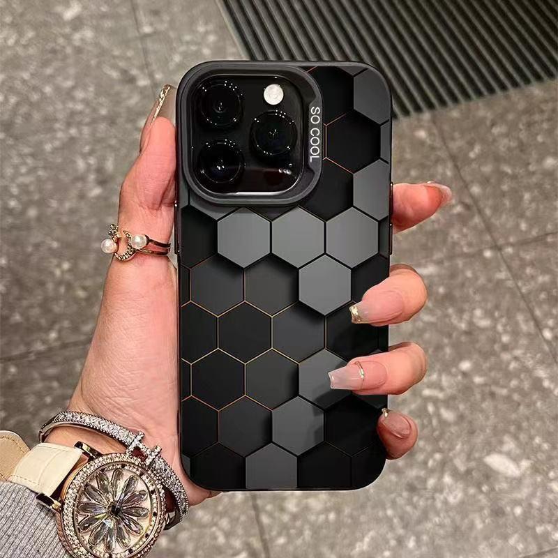 3D Honeycomb Drop-Proof Case for iPhone 12X, 14Pro, 15Plus, 16Promax