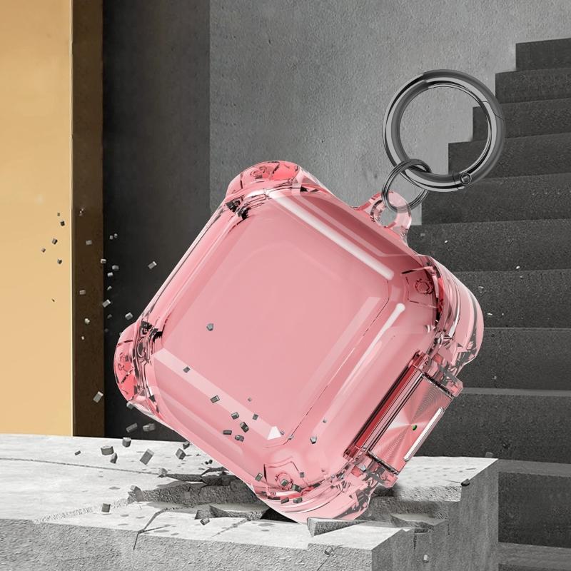 Transparents Earbud Case Scratch Resistant TPU Protections Sleeve for 2/FE with Lanyard Keychains