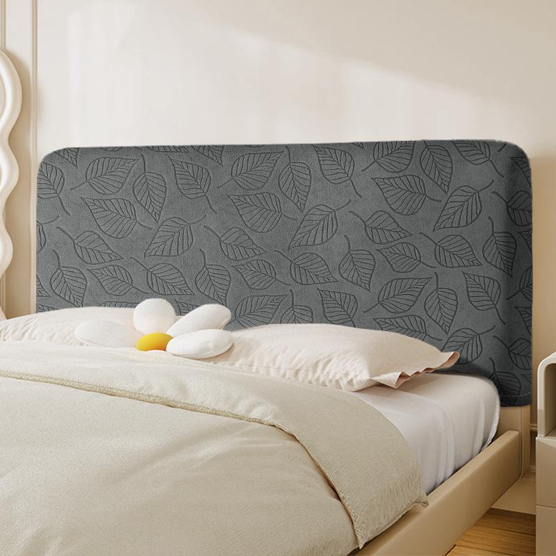 Thickened Elastic Full Wooden Bed Back Cover Carved Dust-proof Headboard Cover Simple Detachable Headboard Protection Cover 1.2m серый