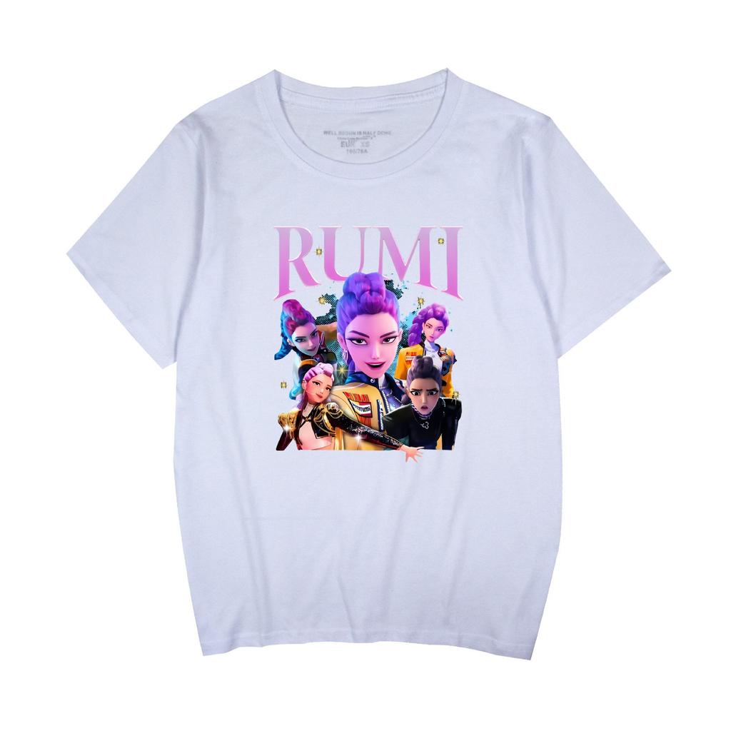 KPop Demon Hunters Tshirt Hip Hop Men Women Anime Print Top Tees Harajuku Tshirts Fashion Summer T-shirt