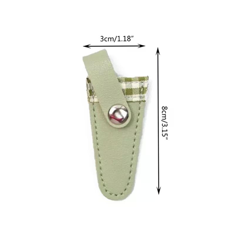 Embroidery Scissors Sheath PU Leather Scissors Protective Cases Dead Skin Tweezers Cap Scissors Cover Household Sewing Tools