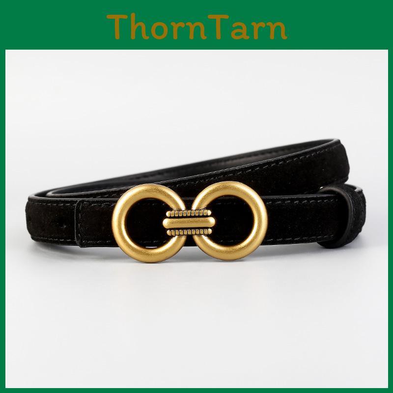 Classic Leather Waist Belt For Women With Alloy Buckle For Casual And Office Use