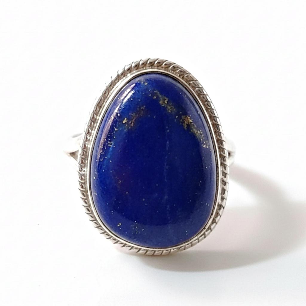 Lapis Lazuli Ring, Gemstone Ring, 925 Solid Sterling Silver, Handmade Jewelry, Boho Ring, Womens Gift for Her, Designer Ring