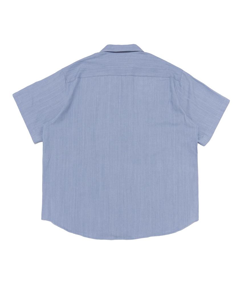 CARGOBROS Cb Washed City Boy Denim Short Sleeve Shirt (Light Blue)