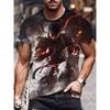 Mode Homme T-shirt Homme Imprimé 3D Col Rond Manches Courtes Tendance Streetwear