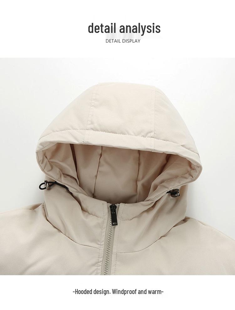 Men's Winter Korean Style Hooded Cotton Jacket - Thick, Warm, and Trendy