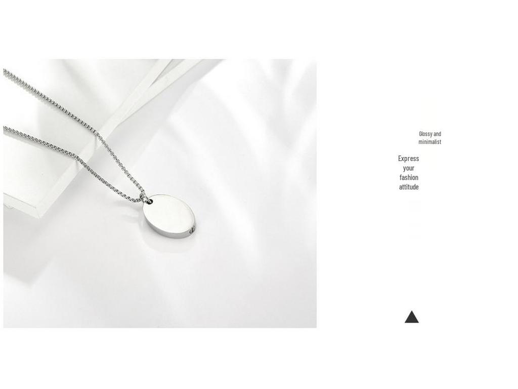 Titanium Steel Hollow Memorial Pet Cremation Pendant Necklace