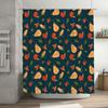 Fruit Shower Curtain Blue Green Red Yellow Orange Pears Apples Corn Design Waterproof Bathroom Decor Shower Panel Print Bathroom