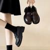 Design Sense British Style Small Leather Shoes Autumn and Winter New Loafers Thick-soled Round Head with Skirt Single Shoes