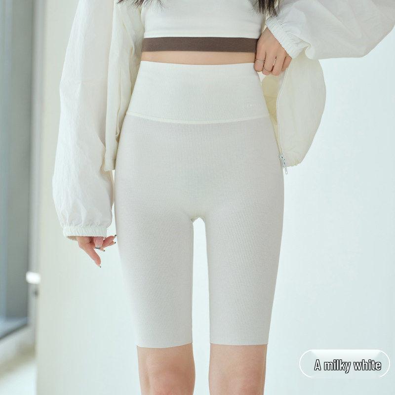 

2026 Spring/Summer Women s Tummy-Control Slimming Cycling Shorts - Anti-Exposure, Butt Lift, Five-Point Style L вершковий