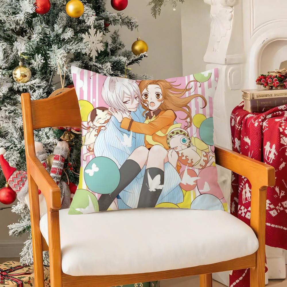 Comic For Love K-Kamisama Love Anime Pillow Case Silky Short Plush With Invisible Zipper Dustproof Sofa Cushion Cover