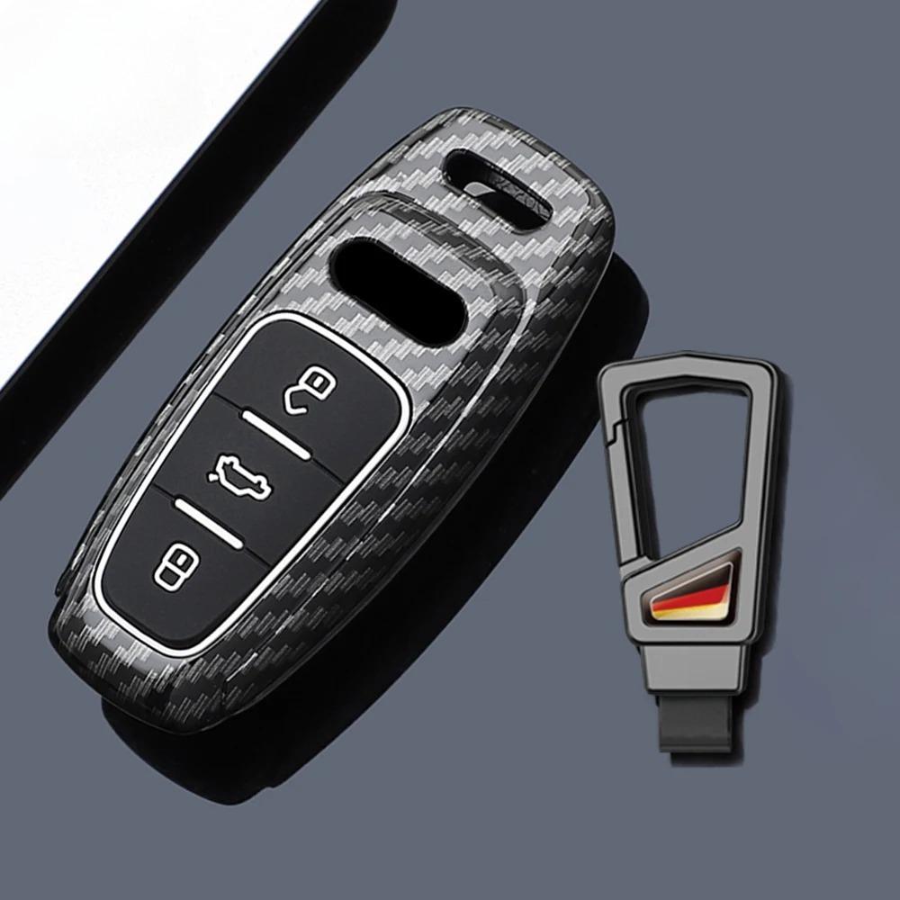 ABS Carbon Autoschlüssel Etui Hülle Tasche Schale Q8 RSQ8 A6 C8 S6 RS6 A7 S7 RS7 A3 8Y A8 D5 4N RS E-tron GT Q4 Q7 4M Zubehör