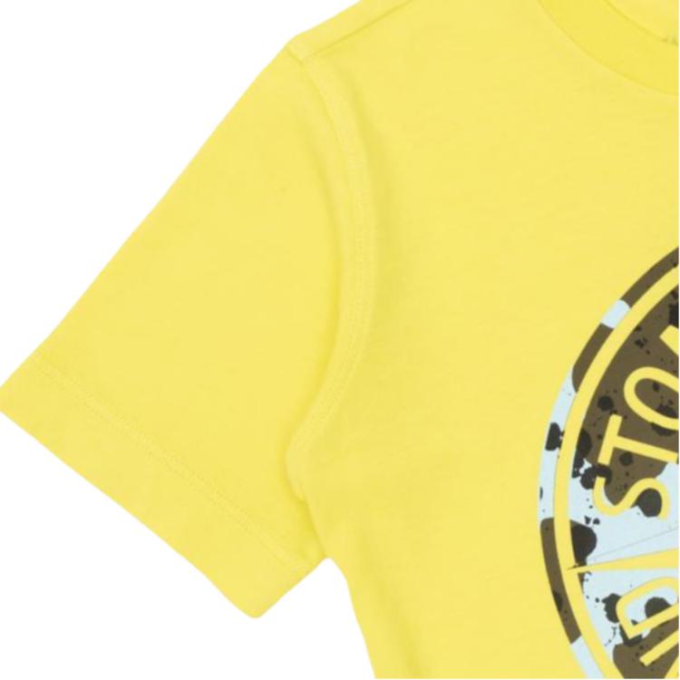 Stone Island T-Shirt Round Neck Pullover Letter Print Short Sleeve Kids tops 791621050-V0031