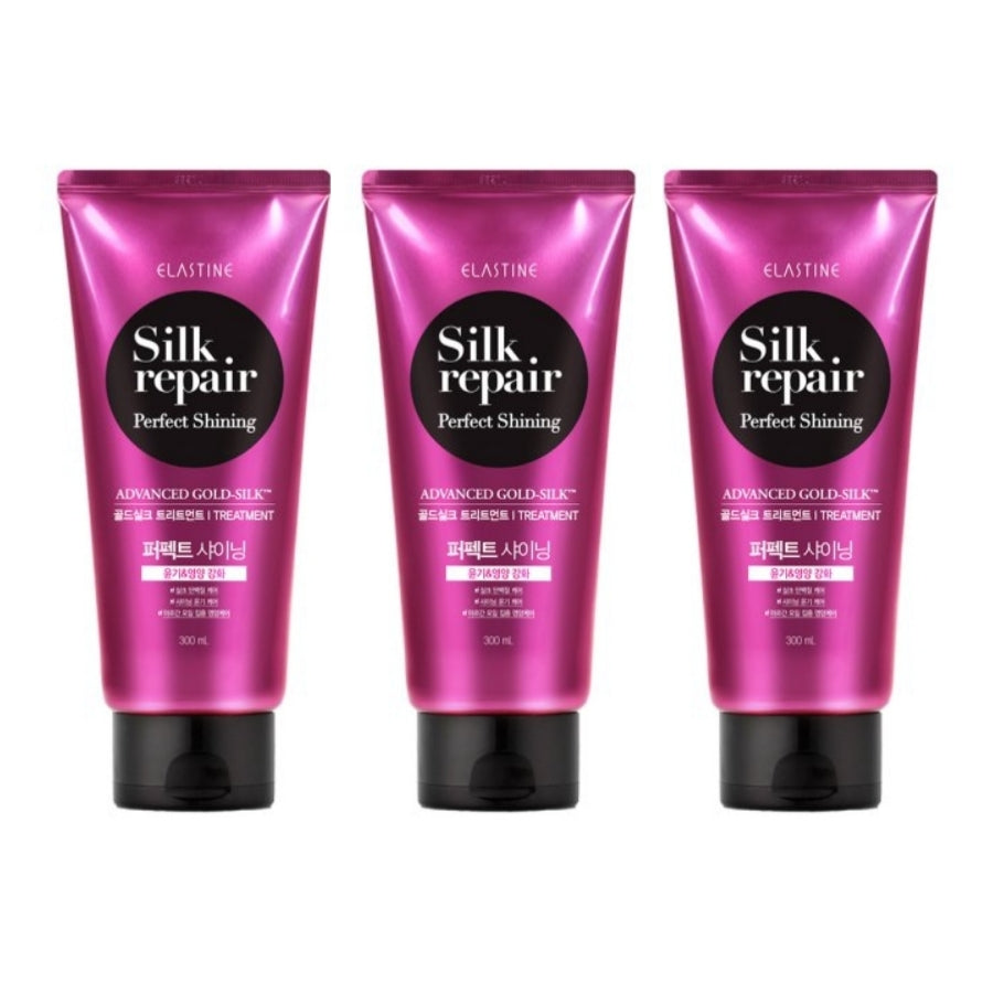Elastine Silk Repair Perfect Shining Gold Silk Hair Treatment 300ml*1Pc/2Pcs/3Pcs