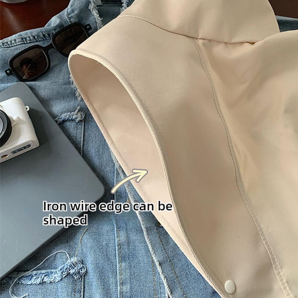 Sommer Hüte Für Frauen Im Freien UV Anti Neck Schutz Große Sonne Schal Visiere Krempe Pferdeschwanz Für La E7T5