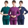 Navy Blue Long Sleeve Nurse Uniform Set for Spring & Autumn - Dental, Beauty Salon, Medical Use