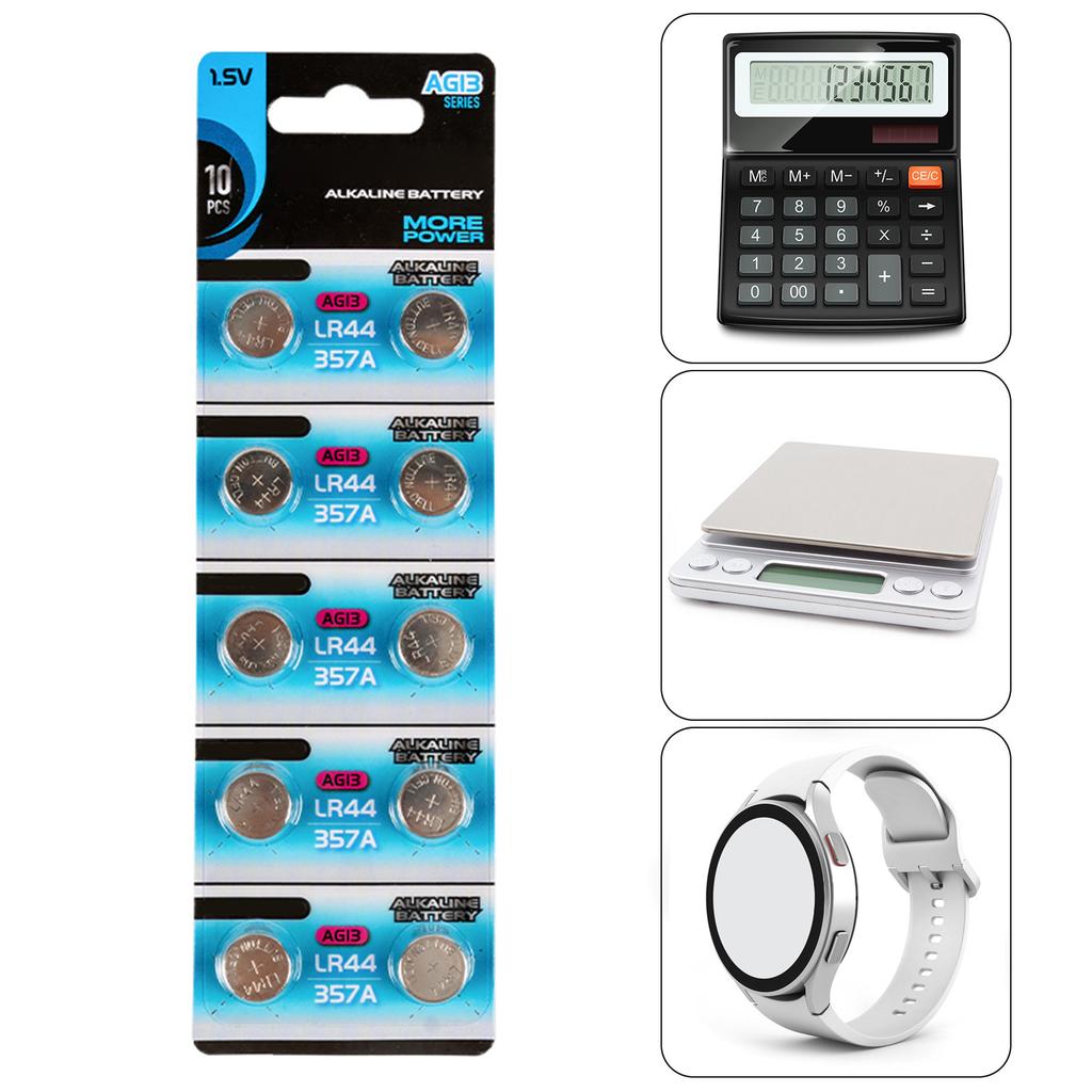 10/20Pieces AG13 LR44 Alkaline Button Cell Battery1.55V Button Coin Batteries Suitable For Small Appliances And Toy