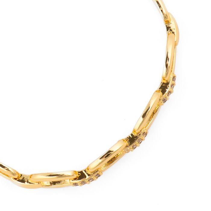 Bracelet - LUXENTER - Insio - Zircone brillante - Finition or jaune 18 carats - 18 cm