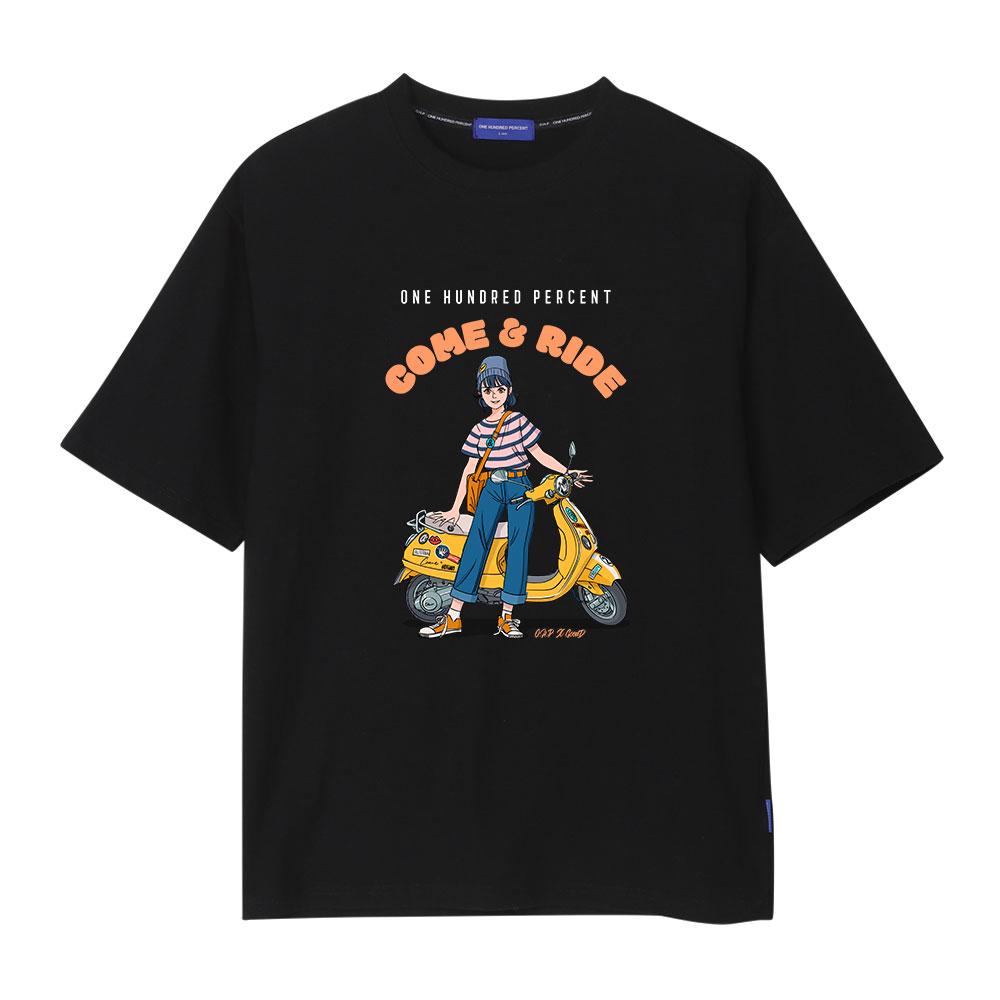 ONEHUNDREDPERCENT FOR WOMAN Ohp X Goodd Shall We Ride Semi-Over Short Sleeve T-Shirt