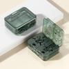 Moisture-proof Double-Layer Pill Box Sealed Pill Organizer Practical Pill Splitter  Office