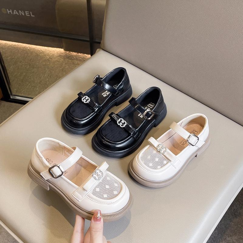 Girls' princess shoes mesh breathable small leather shoes 2025 spring and autumn new children's fashion single shoes medium and older children's