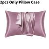 Luxurious Solid Color Satin Pillow Cases Set High Quality Soft Hypoallergenic Fabric