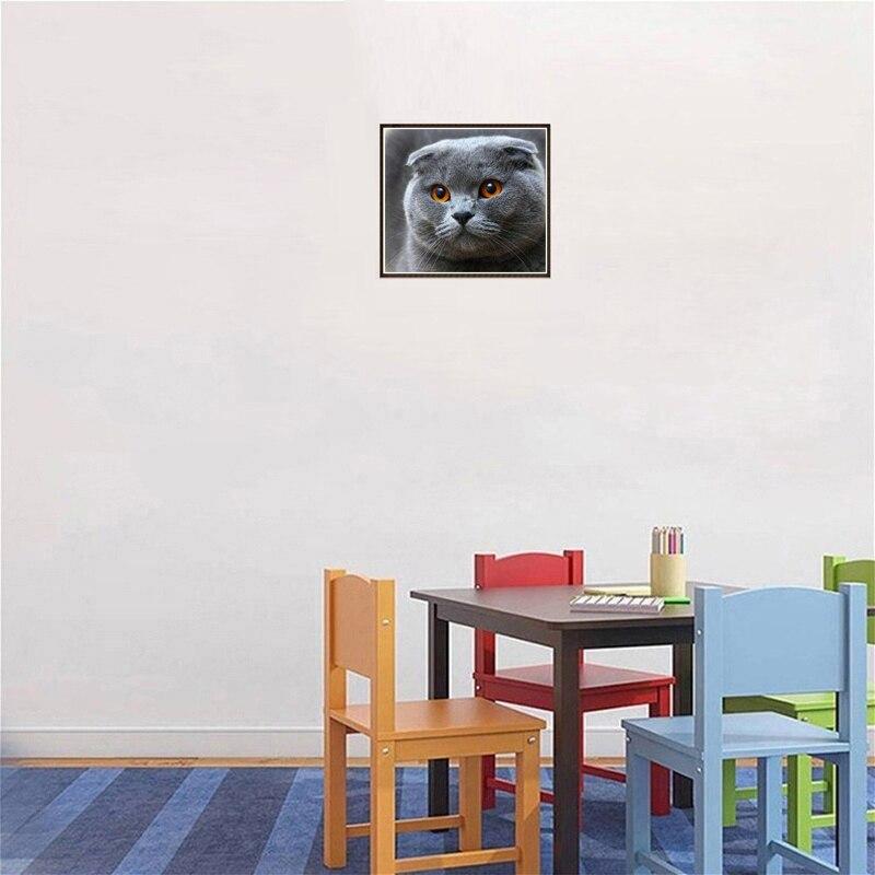 Pasidaryk pats 5D deimantų tapyba Katė Mozaika Pilnas Apvalus Gręžimas Deimantų Siuvinėjimas Gėlė Kryželiu Strass Gyvūnas Sienų Menas Namų Dekoravimas