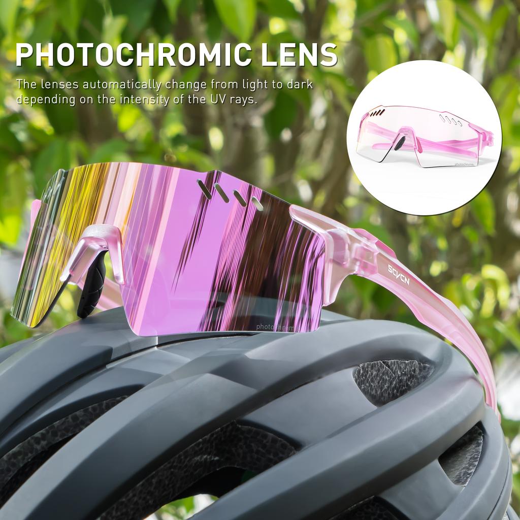 SCVCN UV400 Photochromic Protection Glasses Men Women Riding Windproof Goggles Outdoor Sports Eyewear MTB Road Bike Sunglasses 7