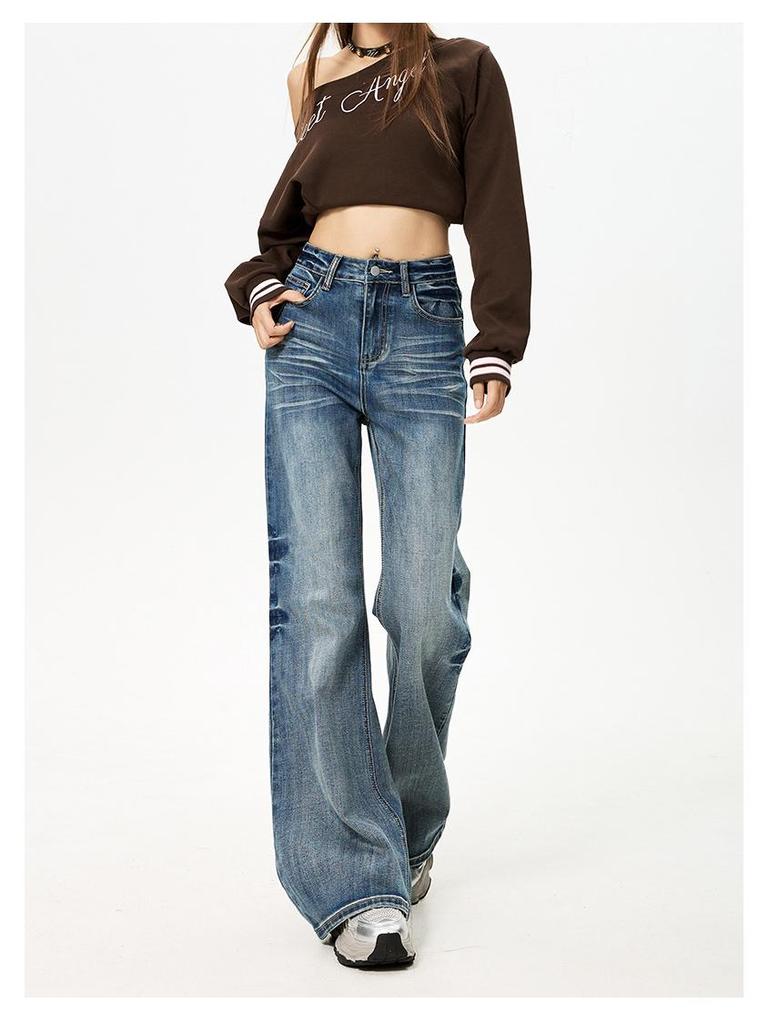 Dammode Jeans med mikro-utsvängd benvidd - Icke-klistriga, slimmande, höst-/vinterdesign