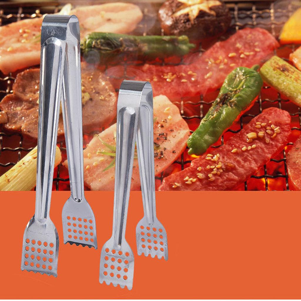 Stainless Steel Food Tong with Ergonomic Handle for Easy Gripping and Cooking Kitchen Tool Comfortable Grip Bread Clip