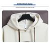 Gradient Color Block Hooded Sweatshirt for Boys, Junior High & High School Students - Plus Velvet, Thickened, Autumn/Winter Outerwear for Teens